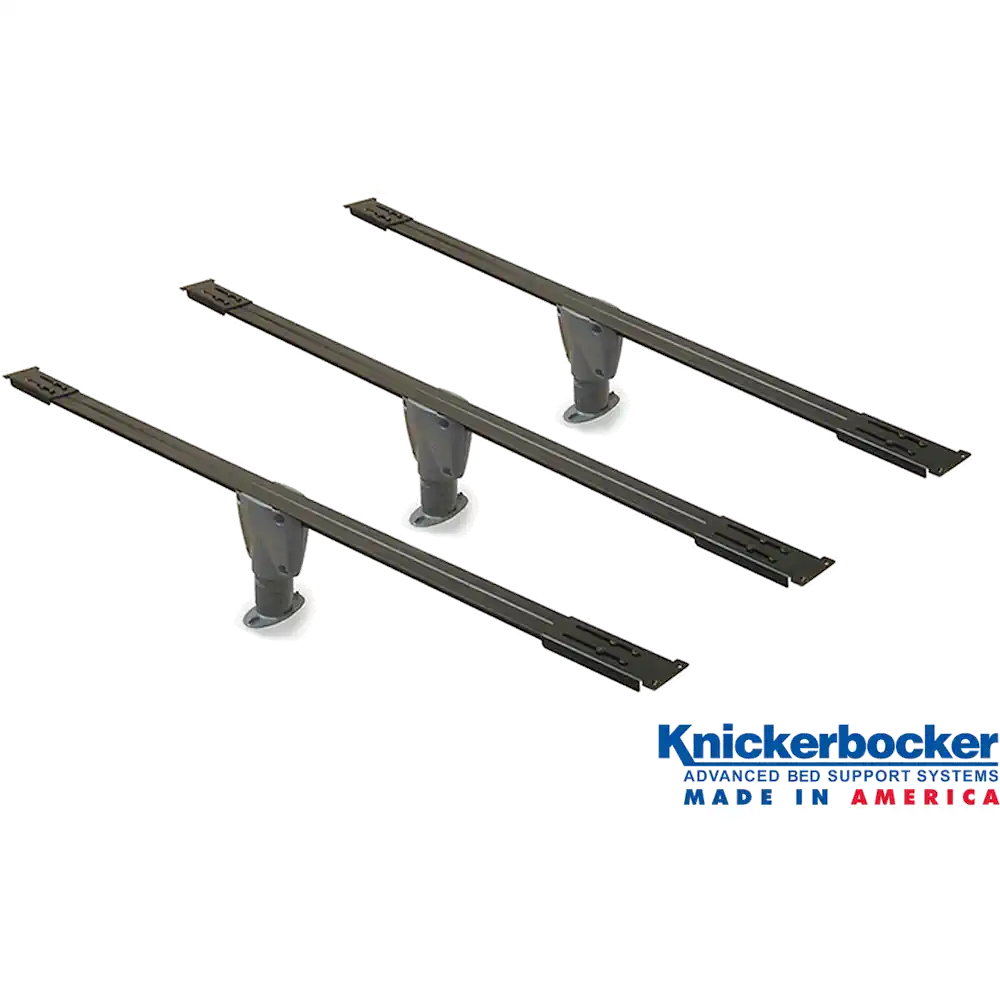 Three Bedbeam steel beams with adjustable center legs