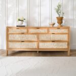 Naturepedic Arienzo FSC&reg;  White Oak and Rattan 7-Drawer Dresser