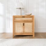 Naturepedic Arienzo FSC&reg;  White Oak and Rattan Nightstand